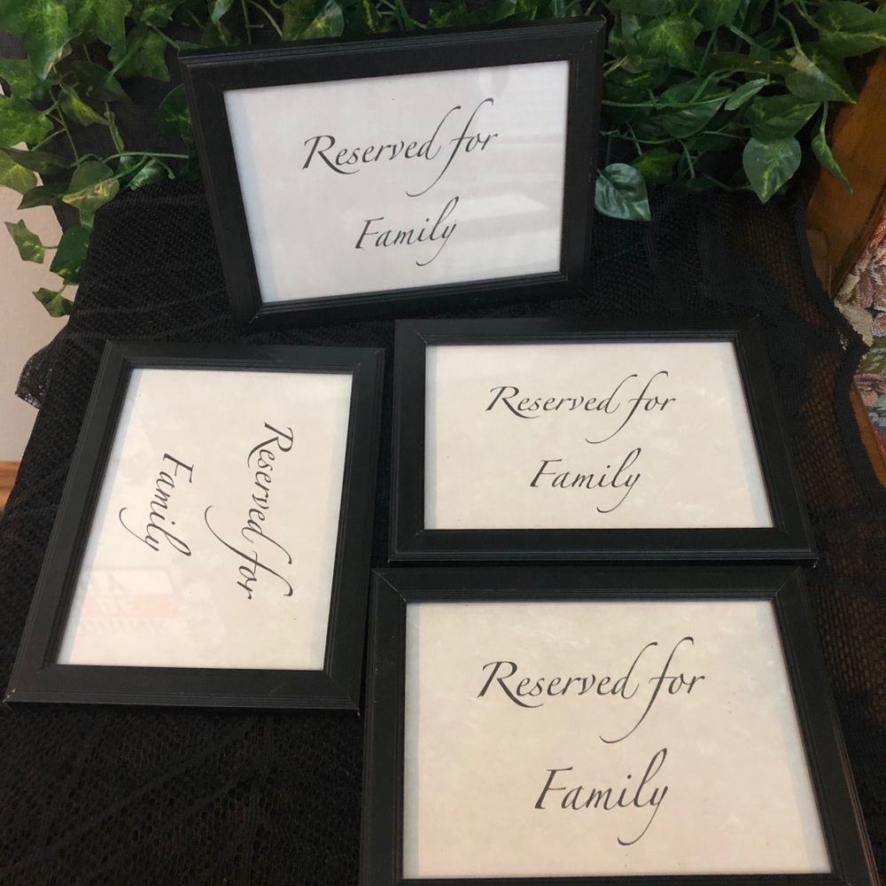(4) 5x7 Black Wooden Picture Frames